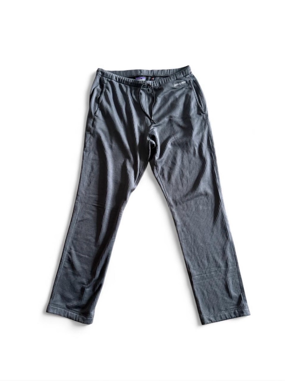 Patagonia Men's Charcoal Grey Waffle Knit Joggers